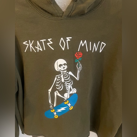 Mighty Fine Cropped Hoodie Size XL - Picture 2 of 5